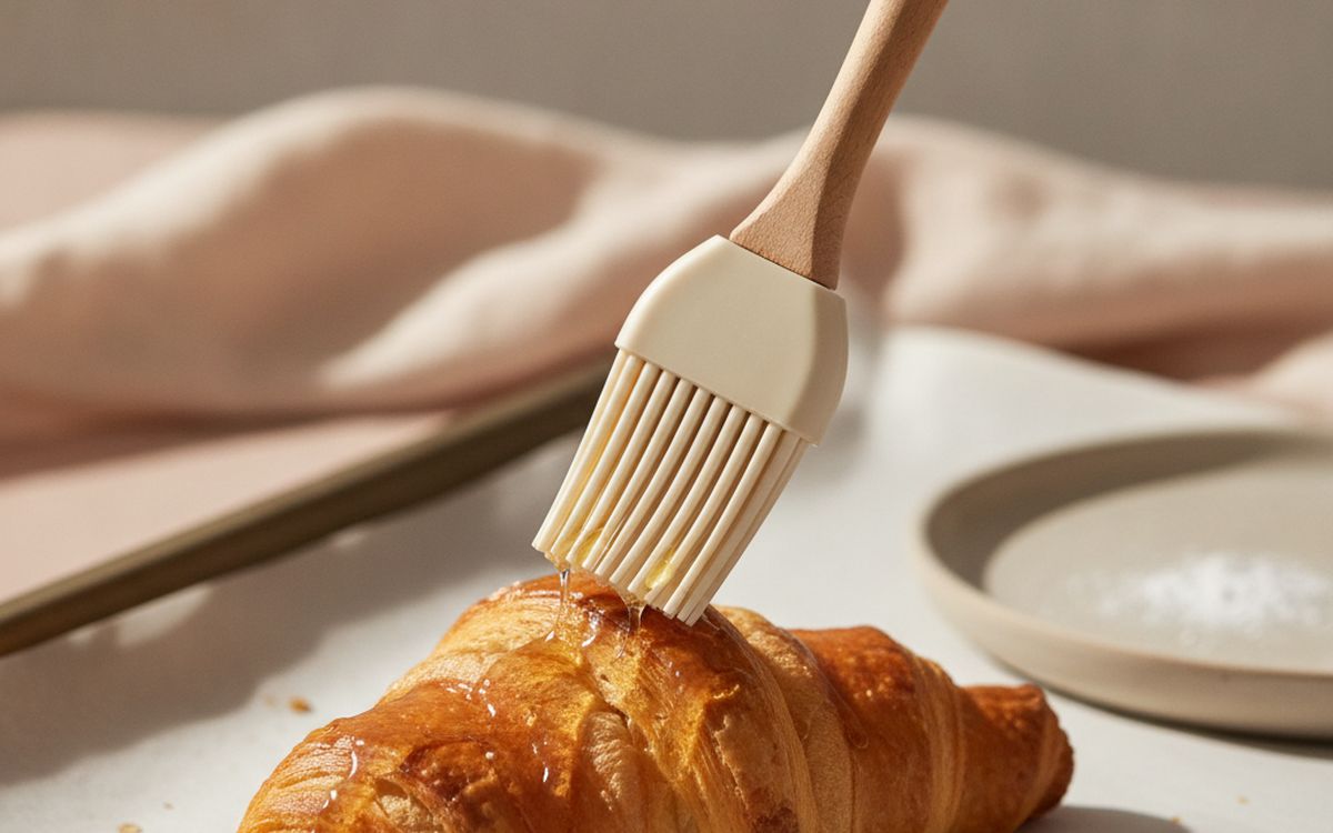 A reusable pastry brush