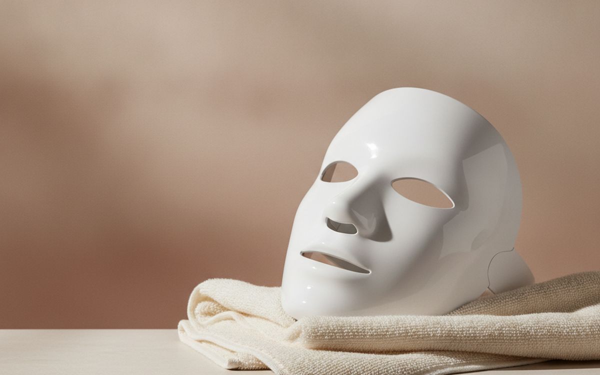 Eine LED-Lichttherapie-Maske