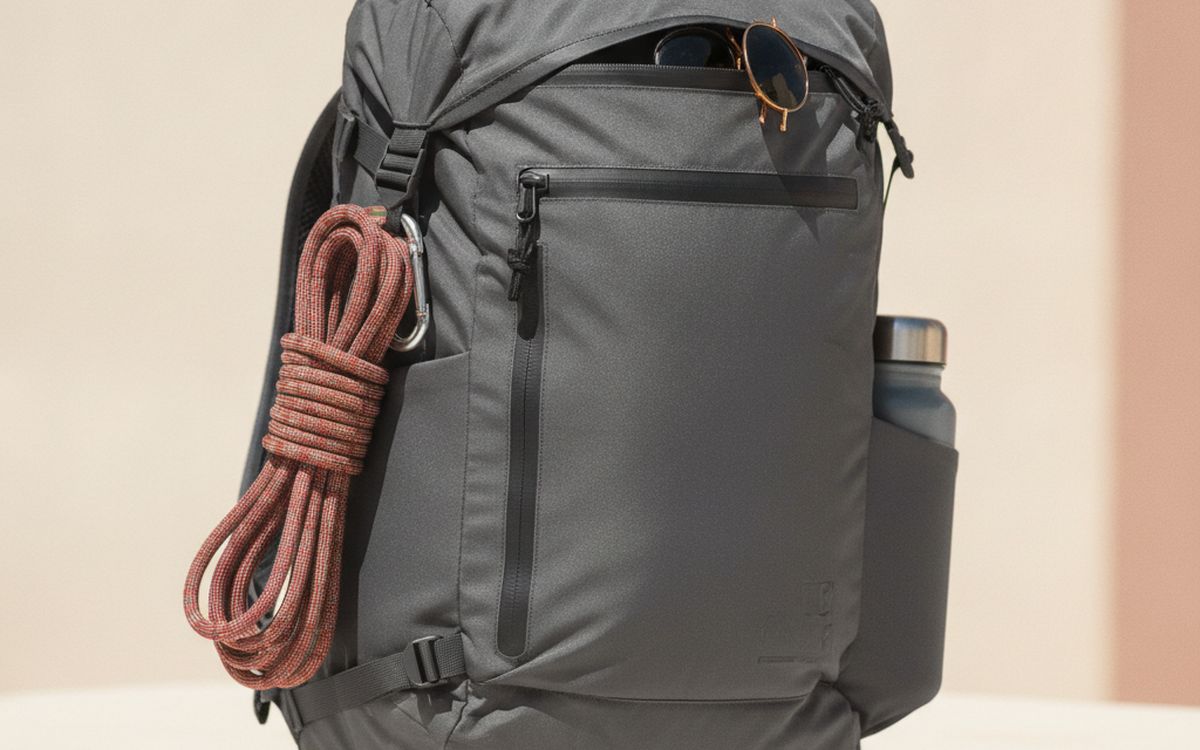 A weatherproof daypack