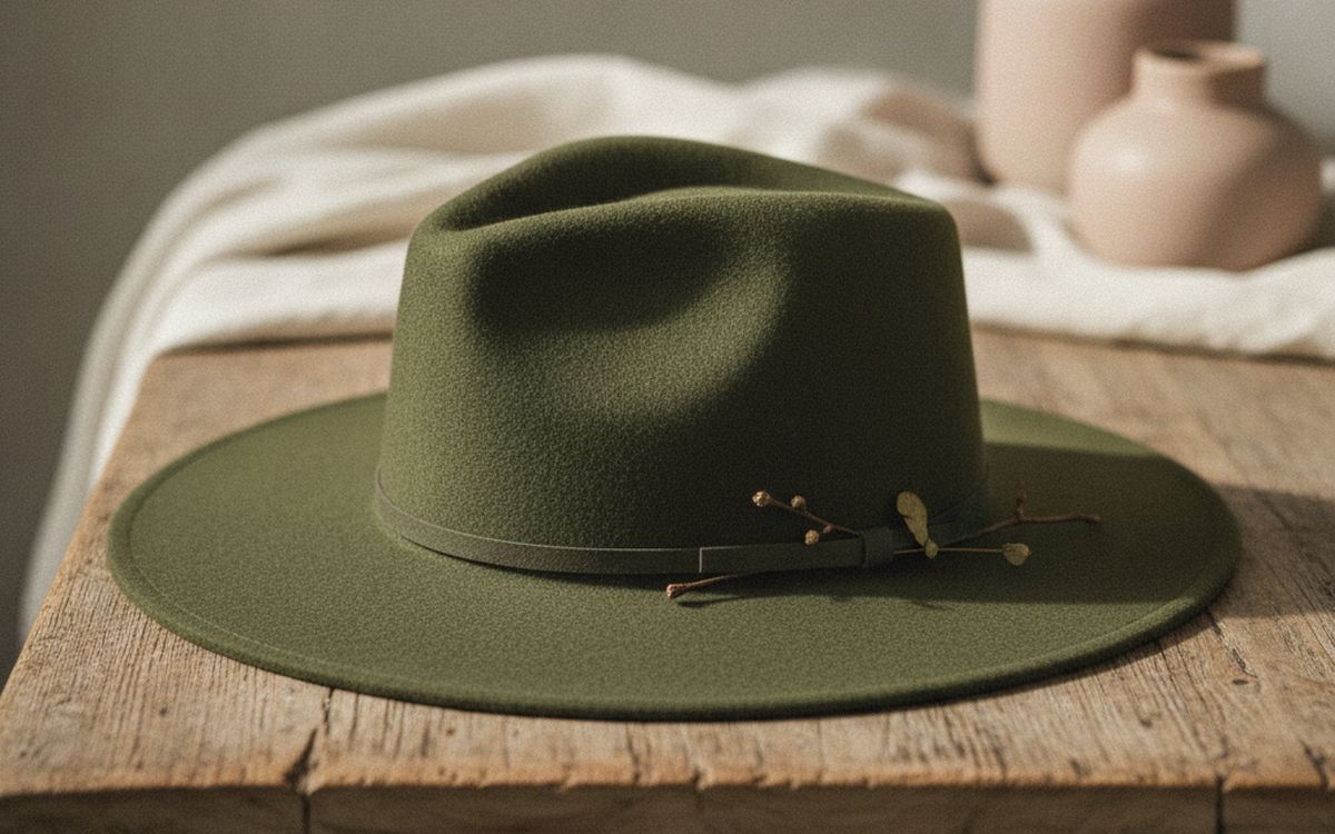 A brimmed hat