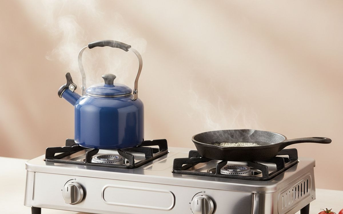 A stable two-burner stove