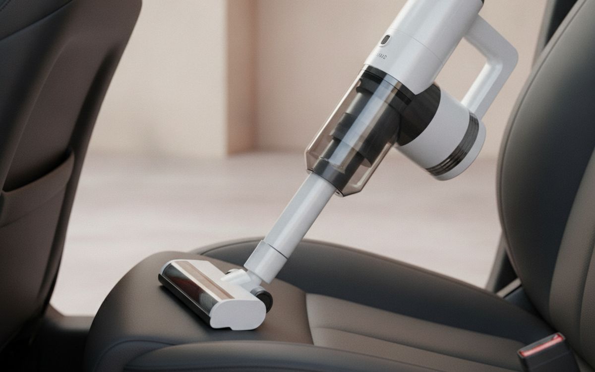 A cordless car vacuum
