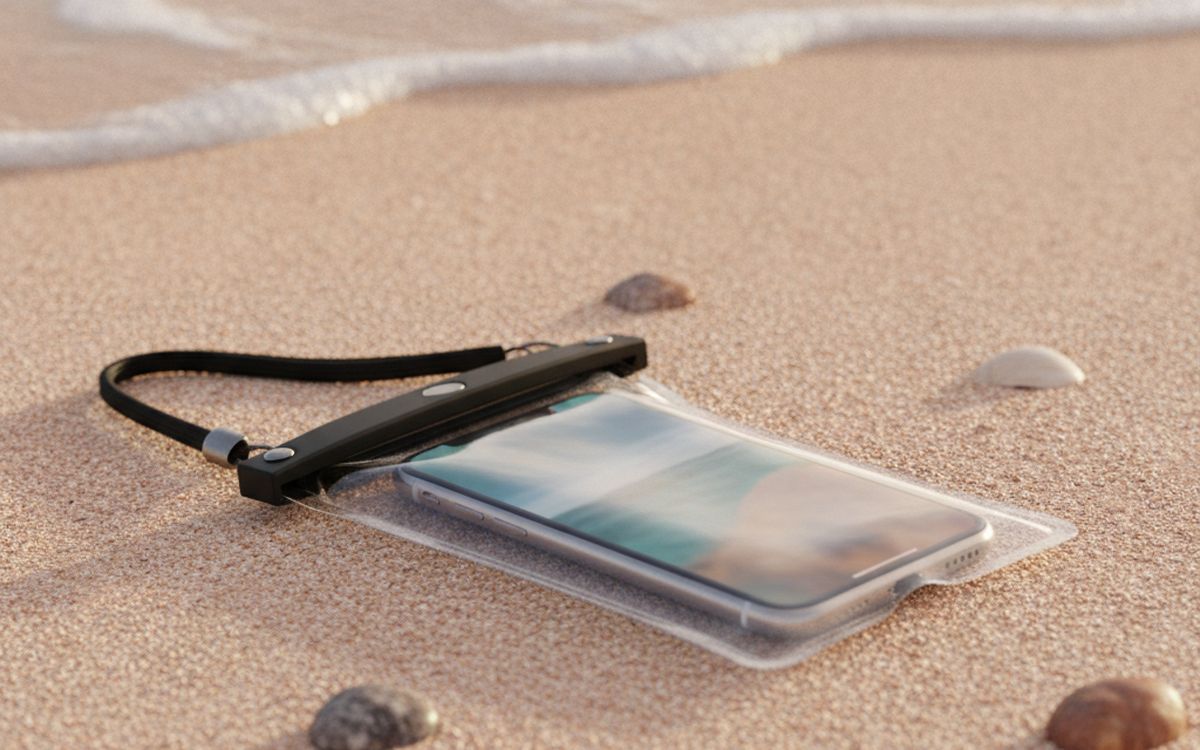 A waterproof phone pouch