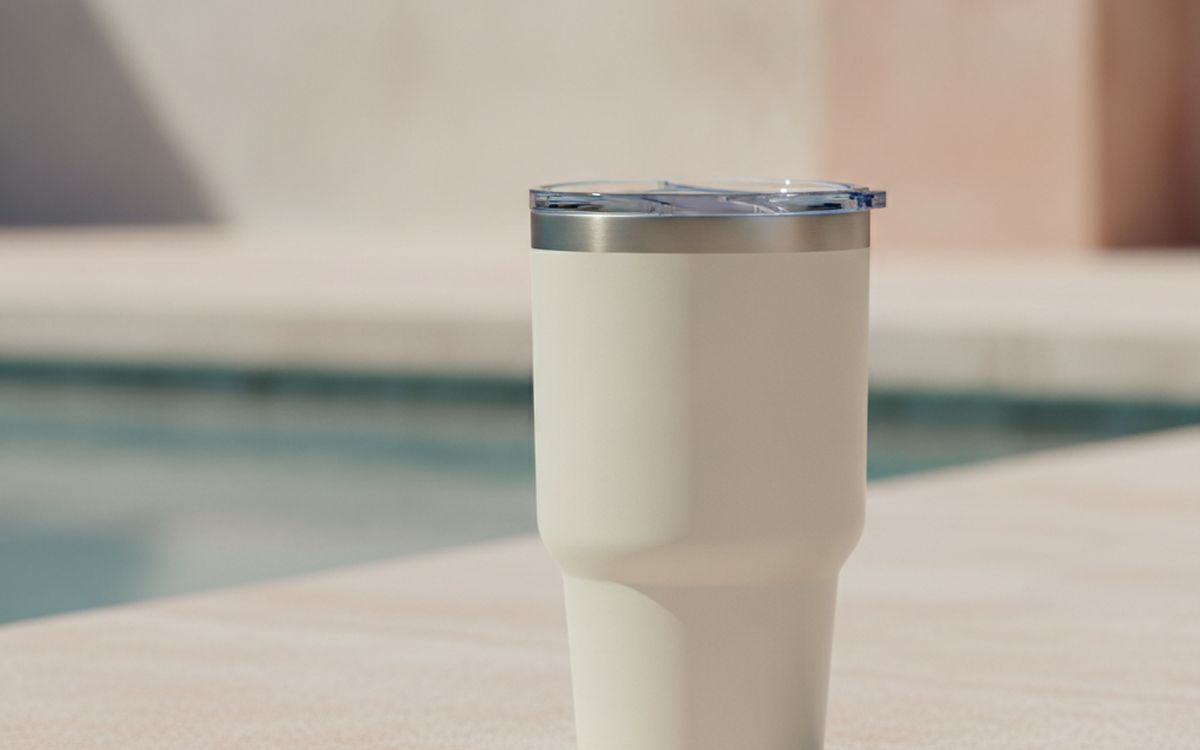 A reusable insulated tumbler