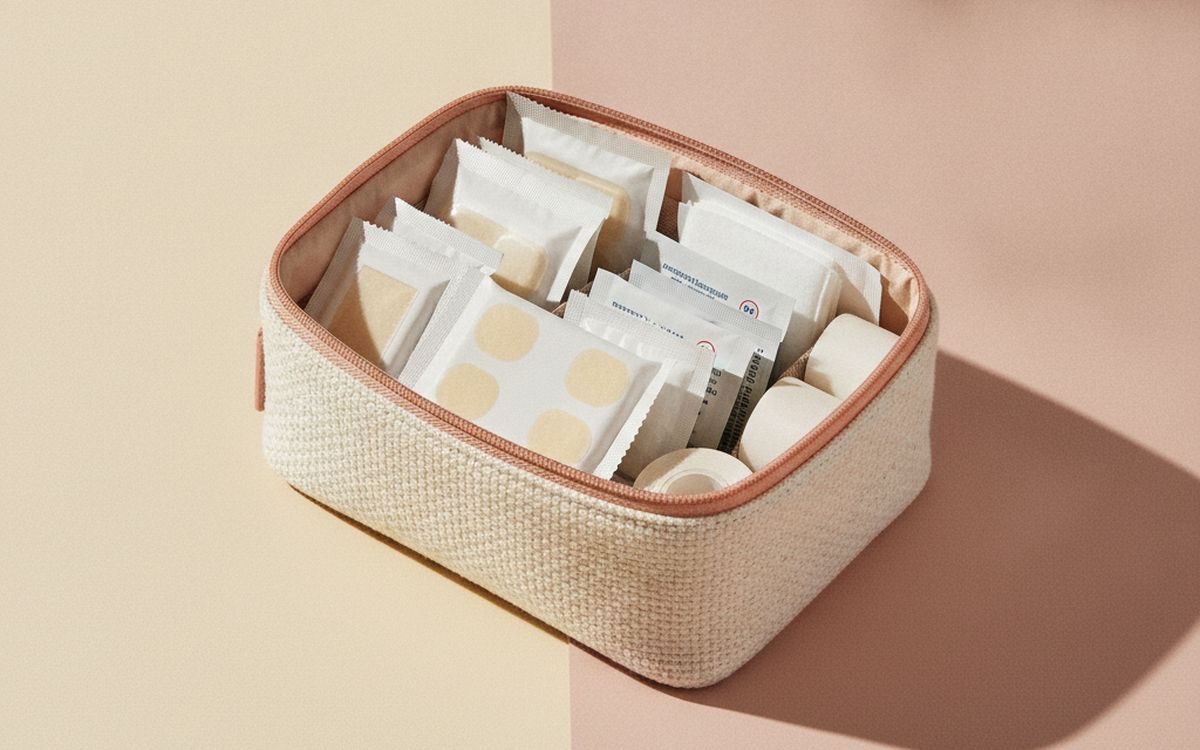 A small first aid and blister kit