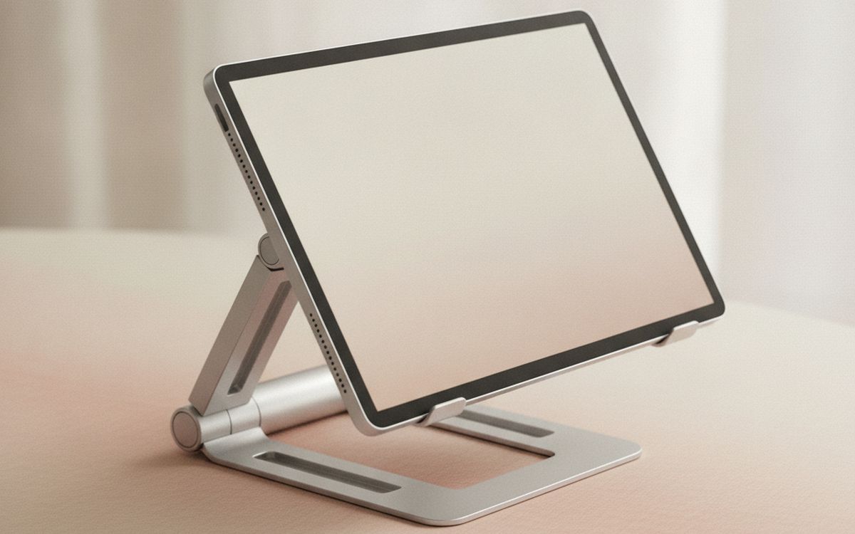 An adjustable tablet stand