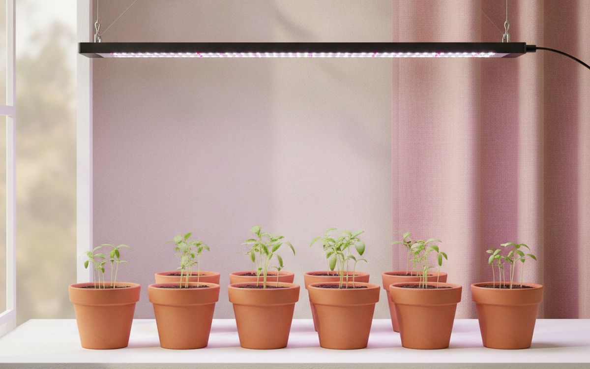 Eine Pflanzenlampe für eine dunkle Wohnung