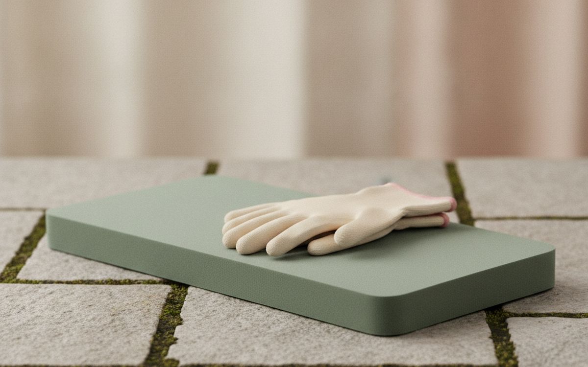 Kniekissen und richtige Handschuhe