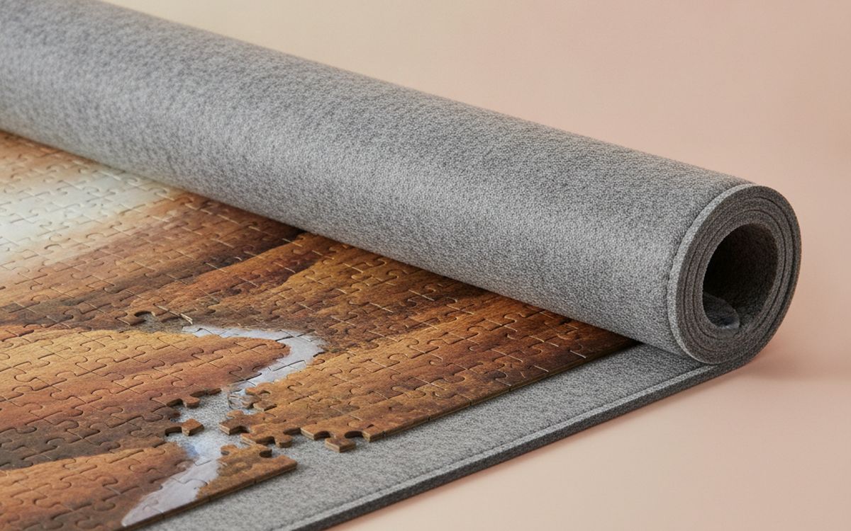 Eine aufrollbare Puzzlematte