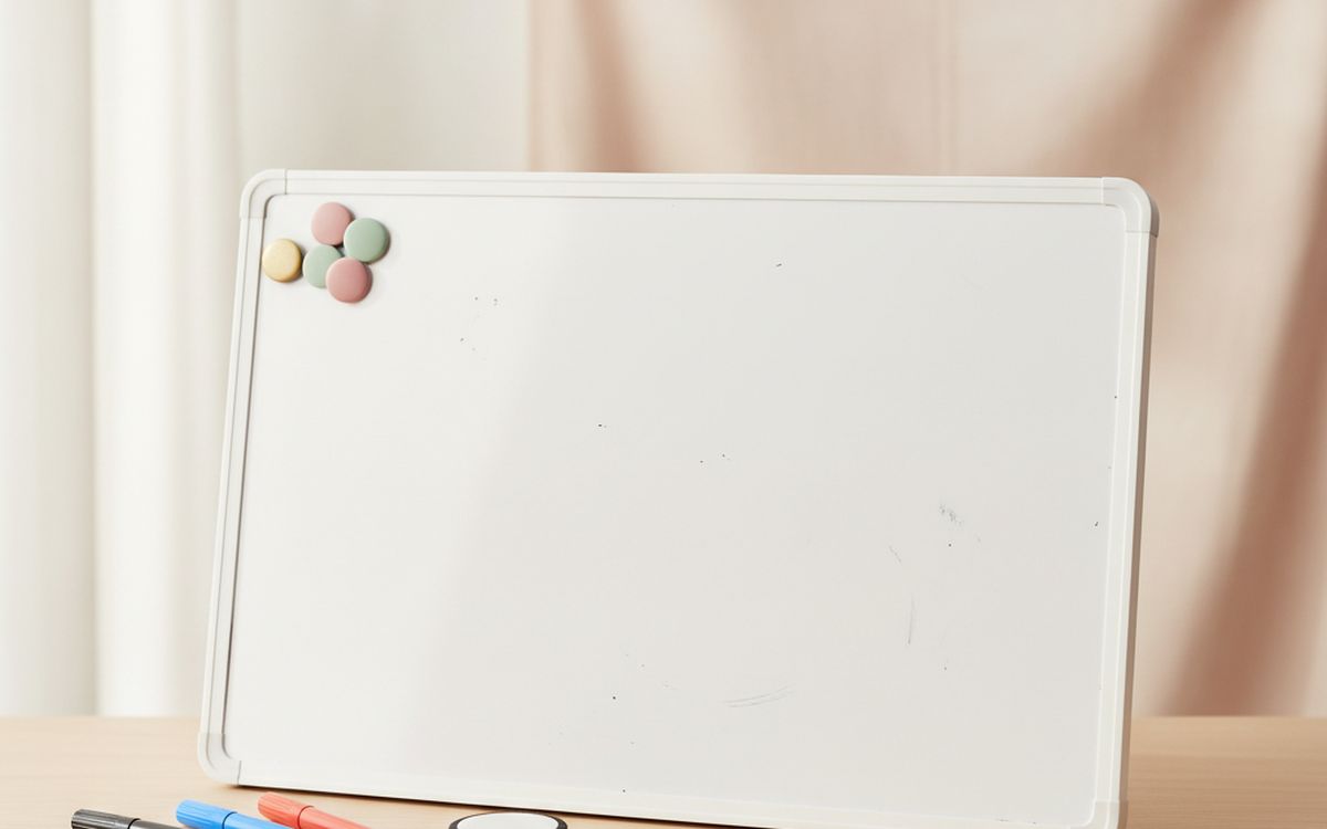 A desktop whiteboard