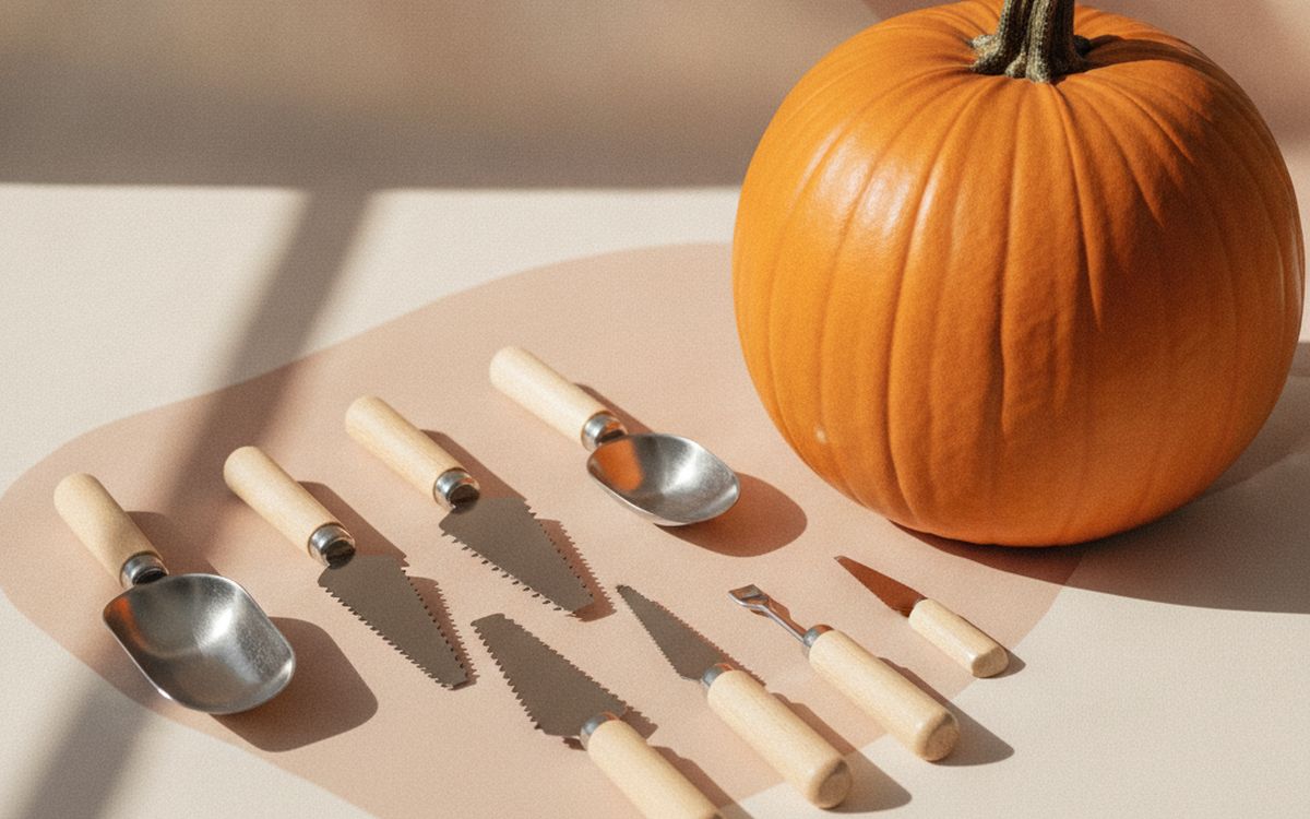 A pumpkin carving kit