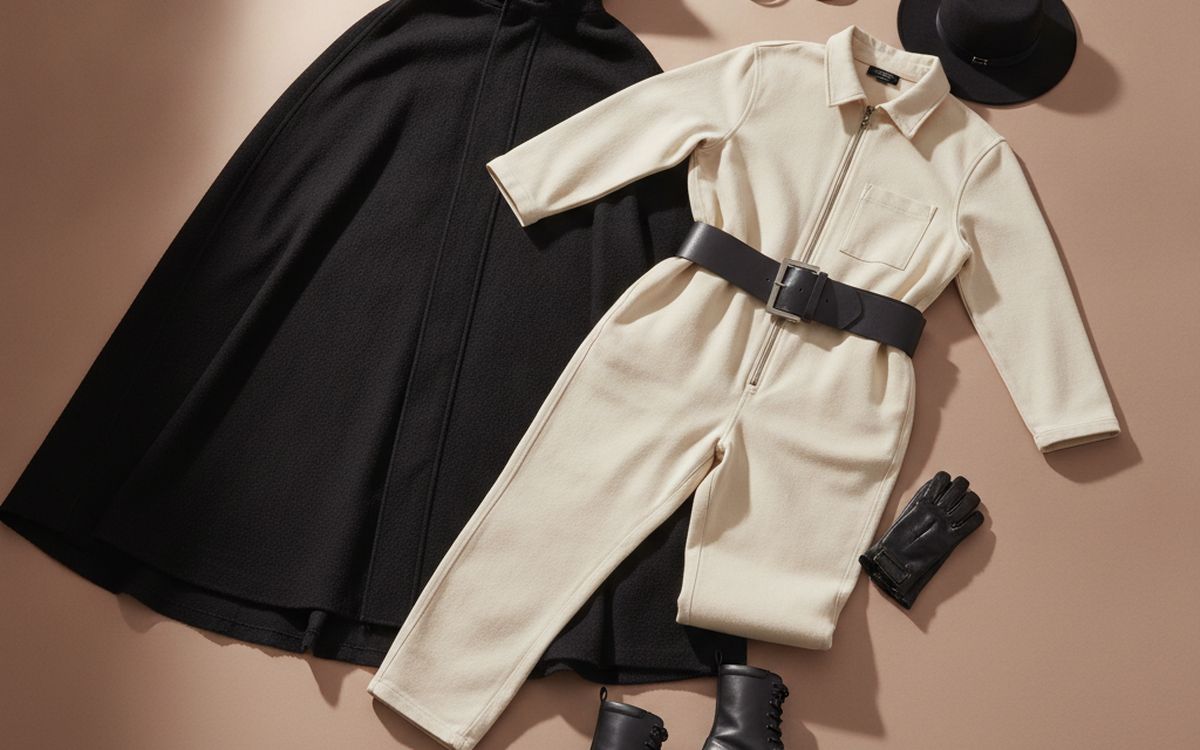 A reusable base costume (jumpsuit, cape or robe)