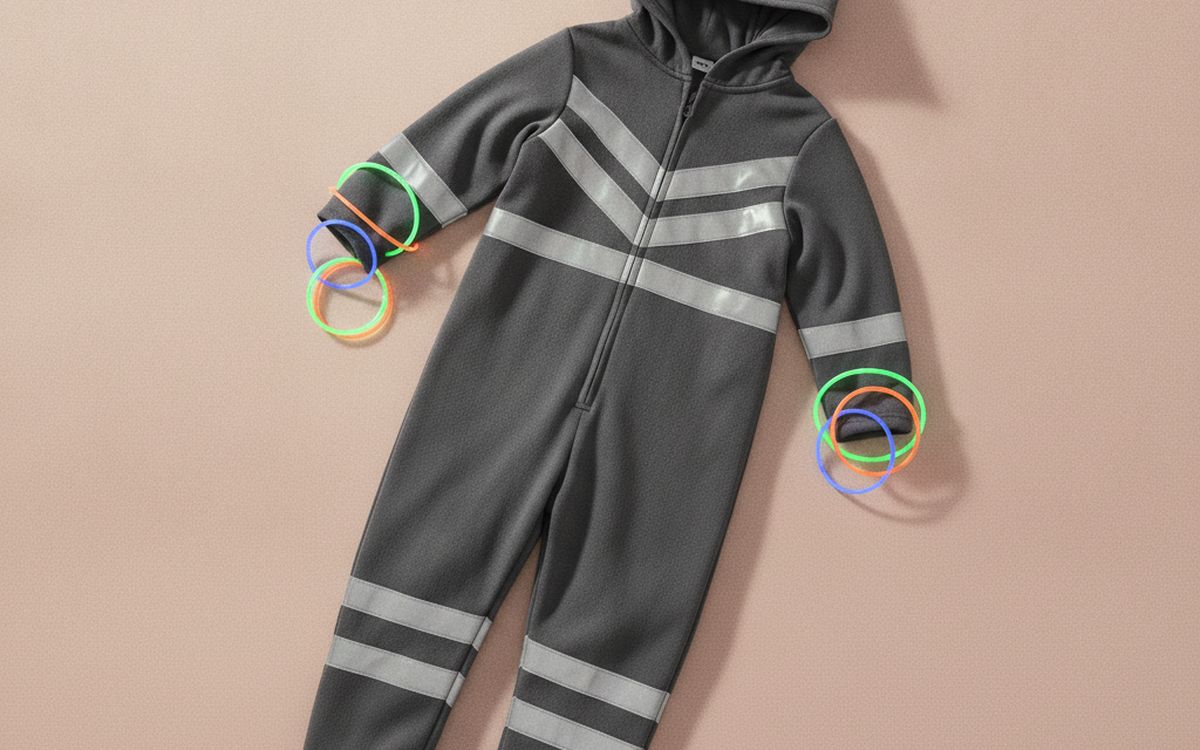 Reflective tape and glow sticks