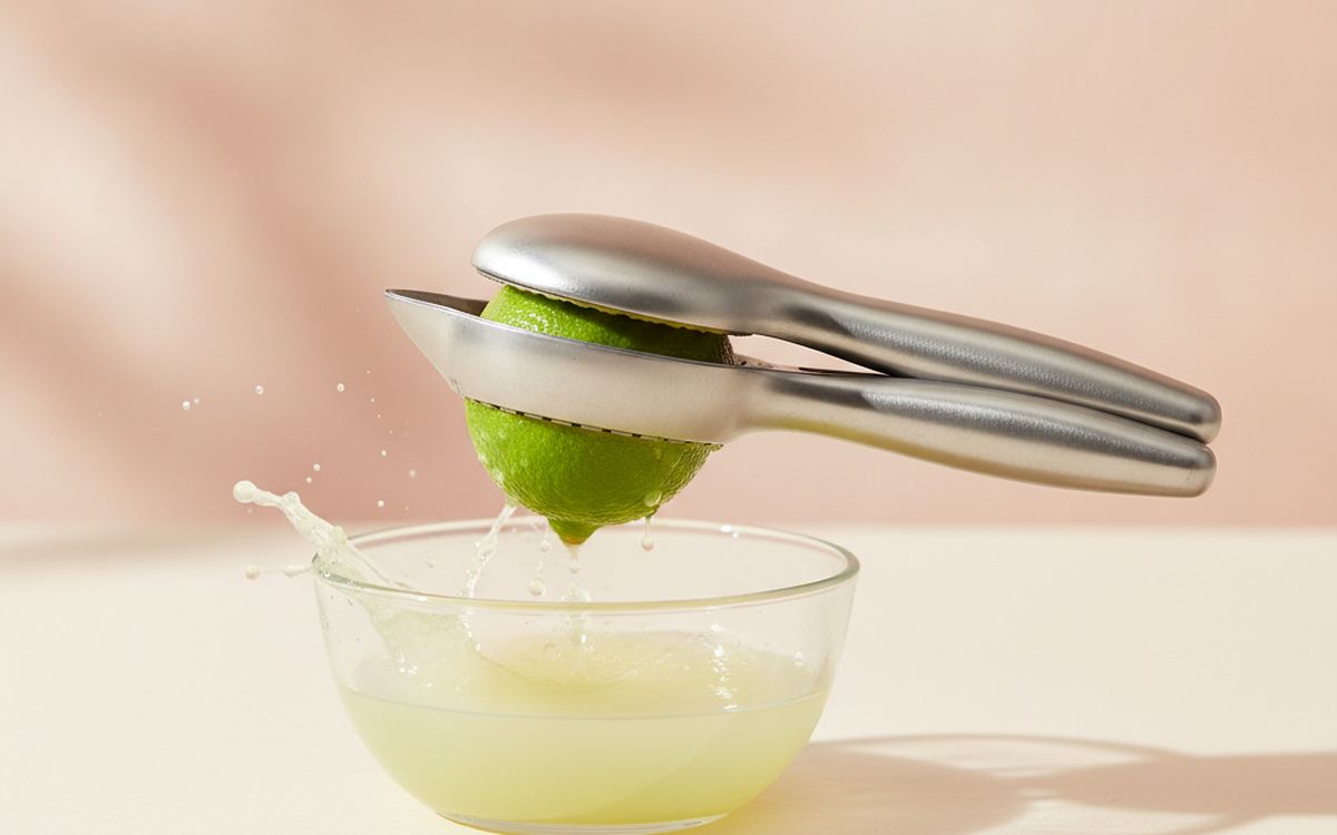 A handheld citrus press