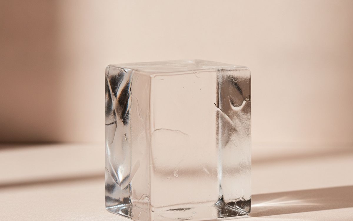 A clear ice mould