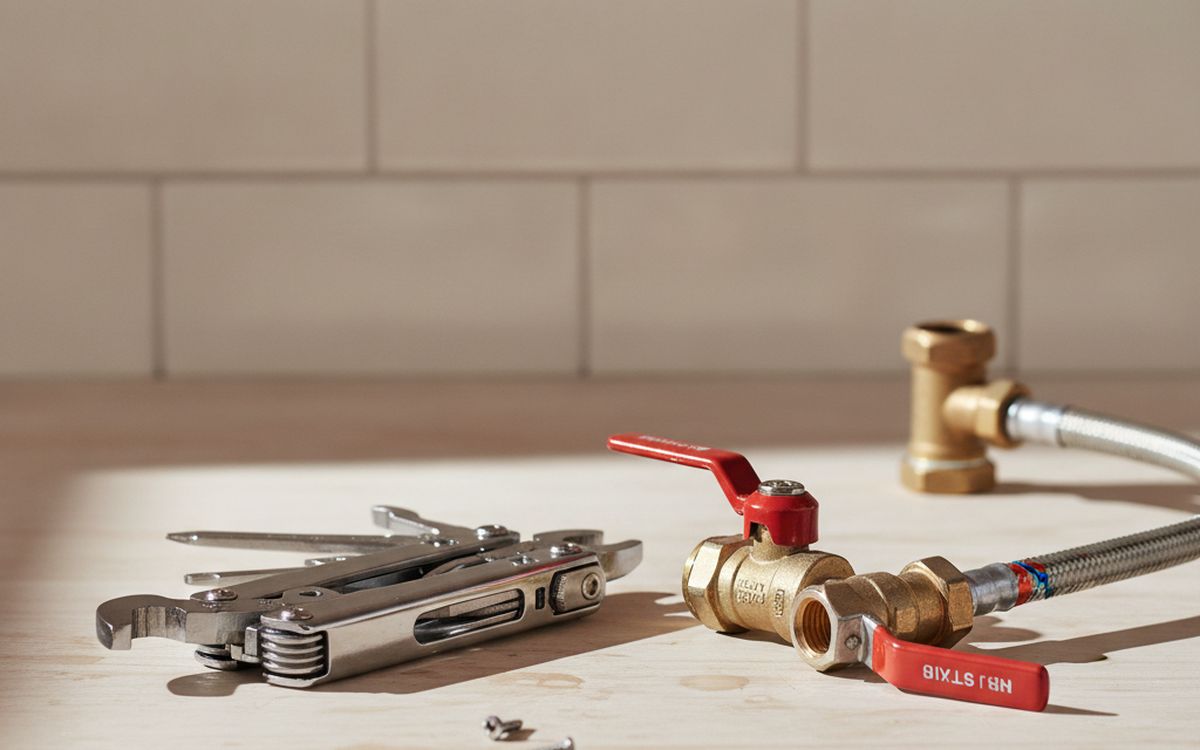 A basic tool and shutoff kit