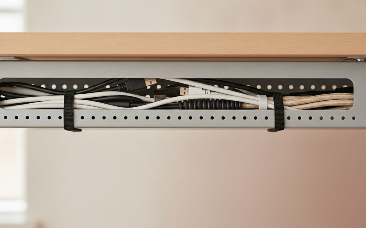 Kabelwanne und wiederverwendbare Kabelbinder