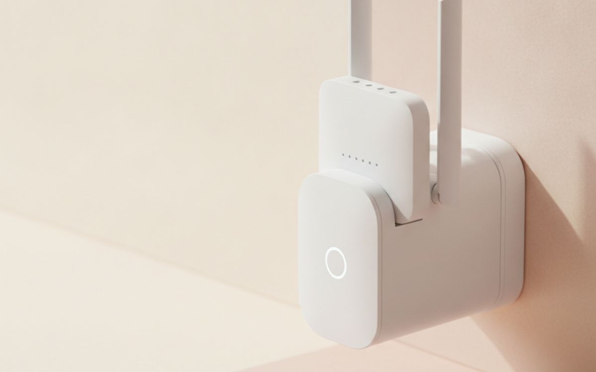 A smart plug on the router