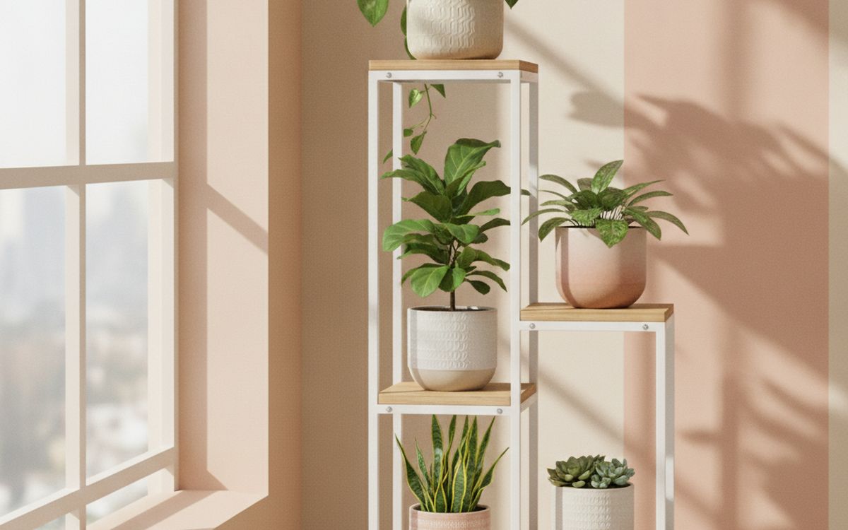 A plant stand or shelf