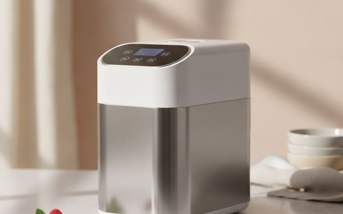 A compressor ice cream maker