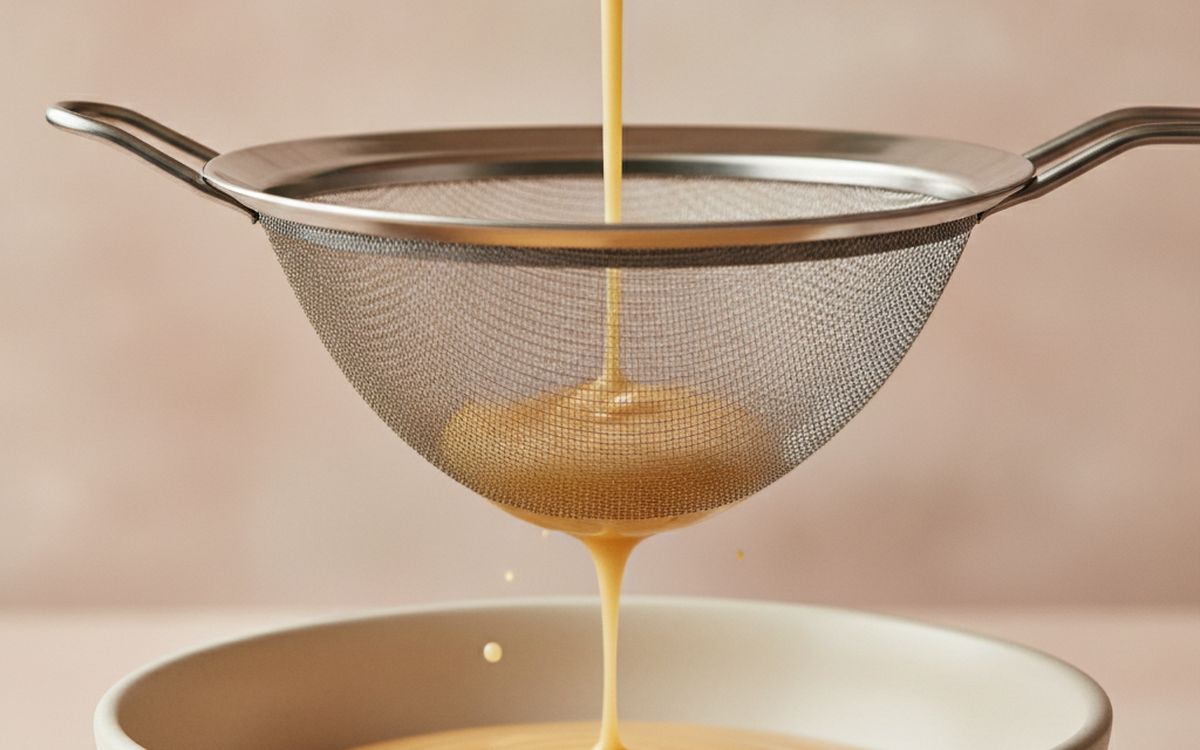 A fine mesh sieve