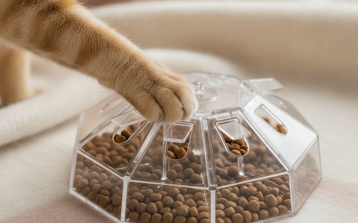 A food puzzle or treat ball