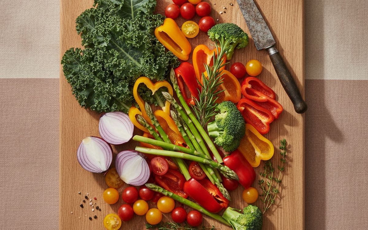 A wooden or soft plastic cutting board
