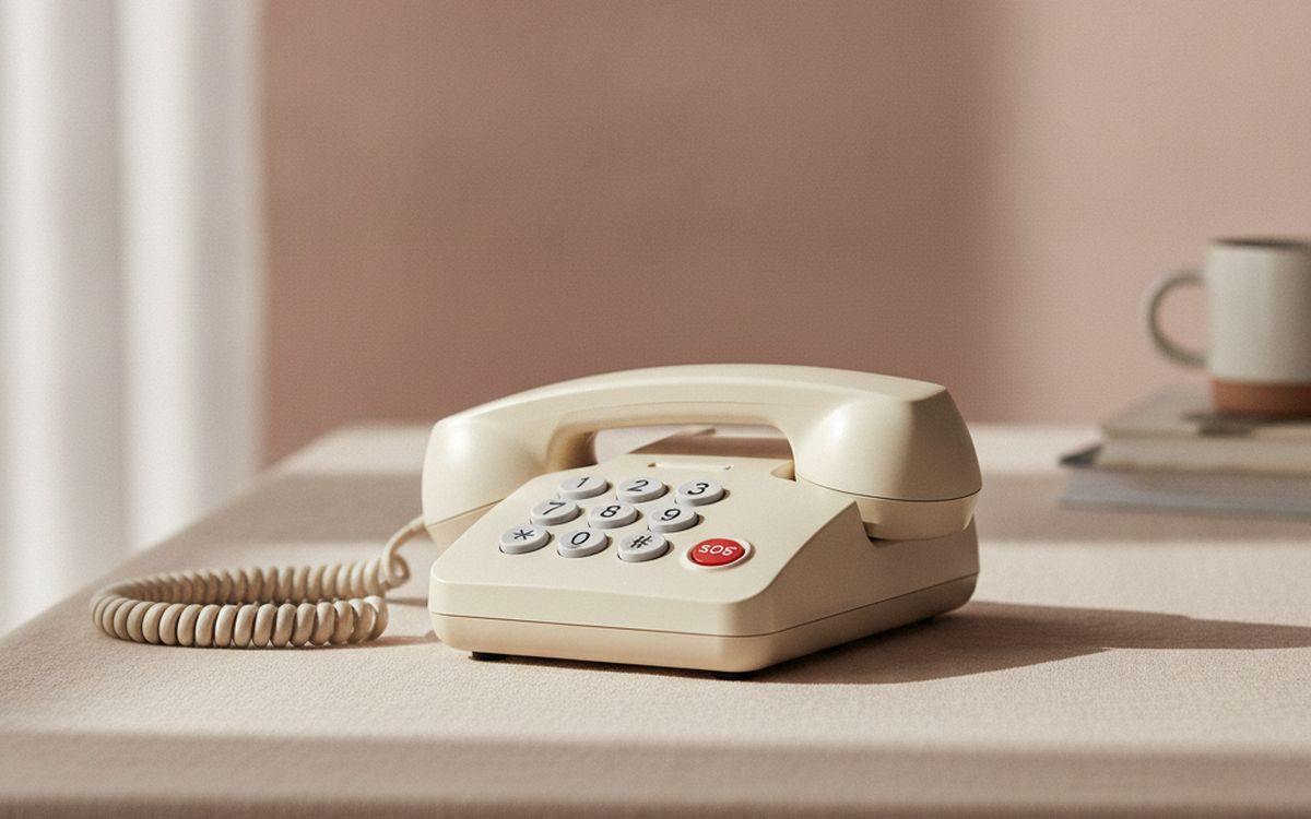 Un téléphone à gros boutons