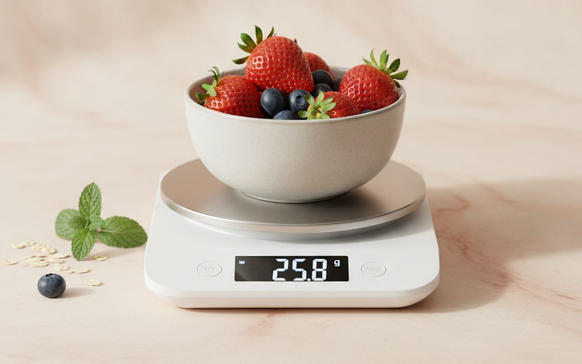 A digital kitchen scale