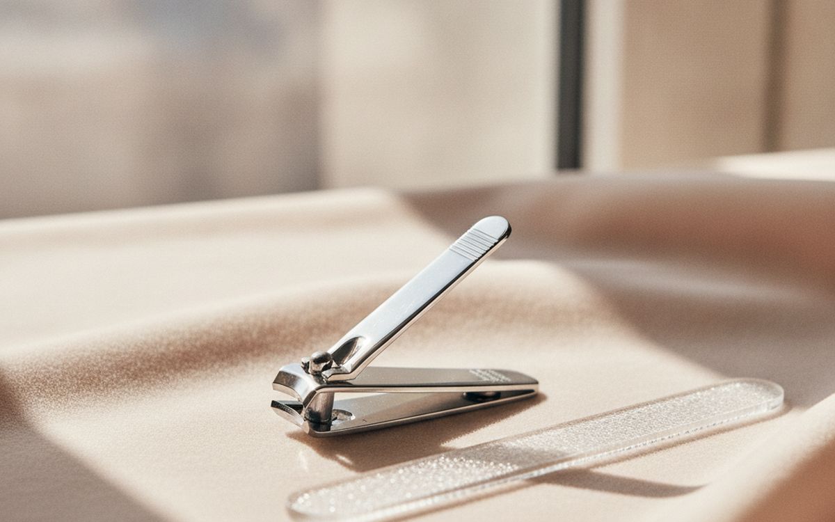 Nail clippers and a file