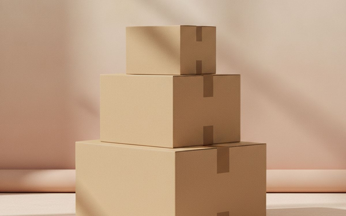 Proper moving boxes in two or three sizes