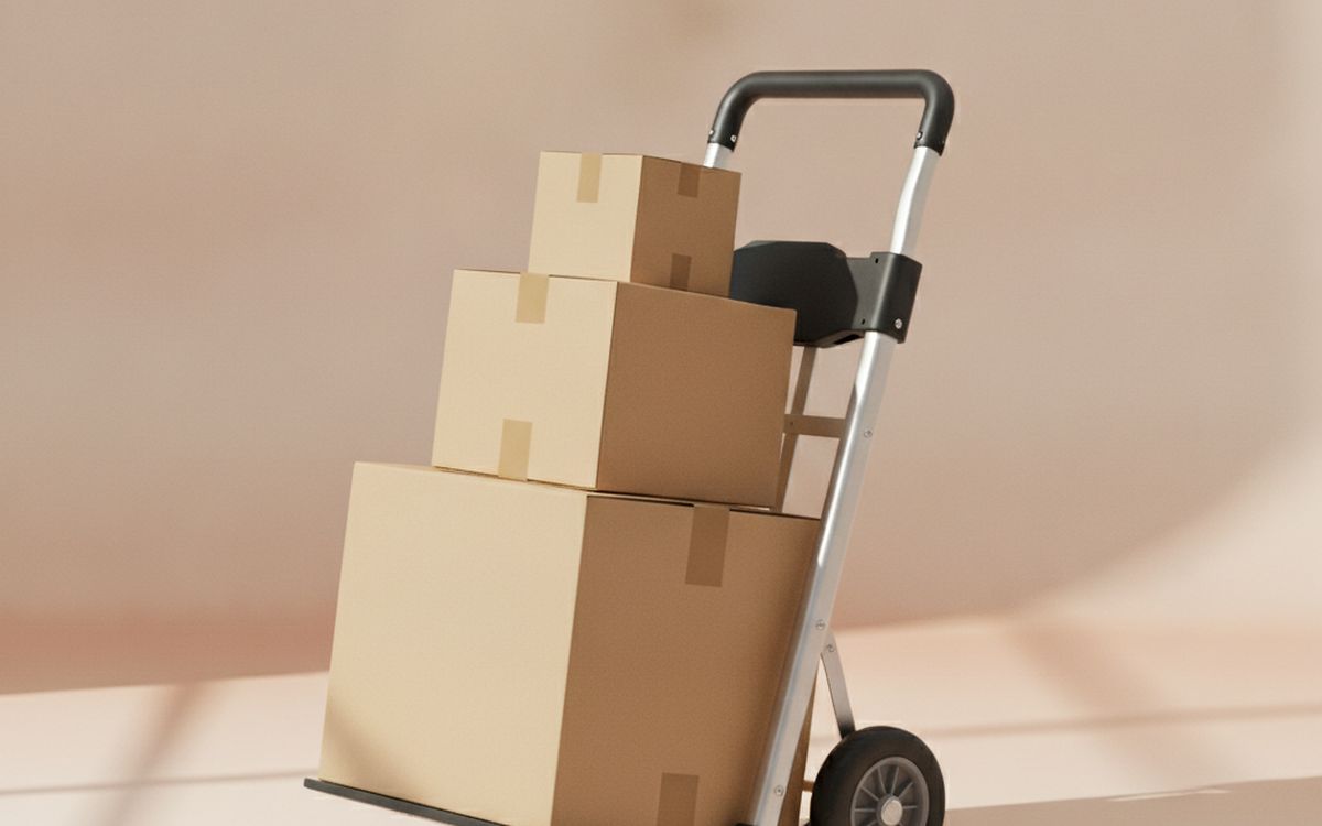 A folding hand truck