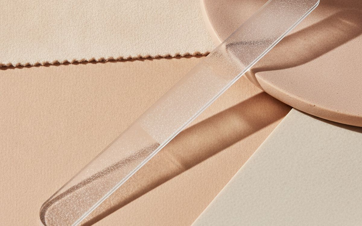 A glass nail file