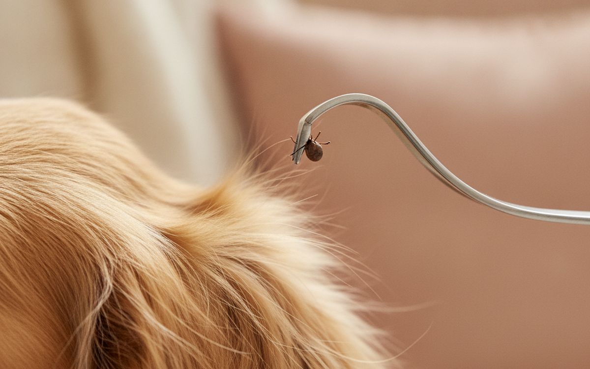 A tick-removal tool