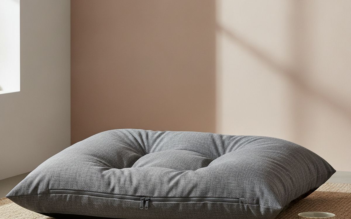 Ein großes, waschbares orthopädisches Bett