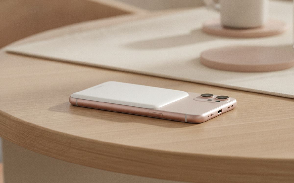 Eine magnetische kabellose Powerbank