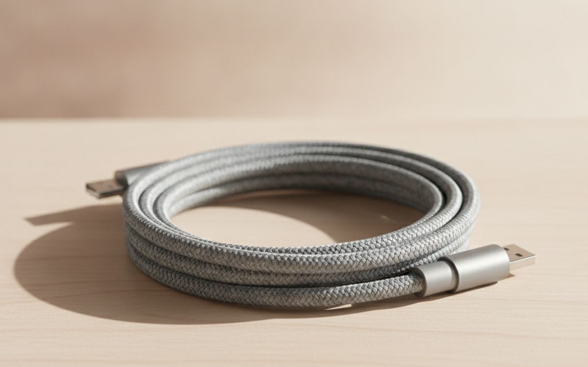 Ein geflochtenes USB-C-Kabel, 2 m