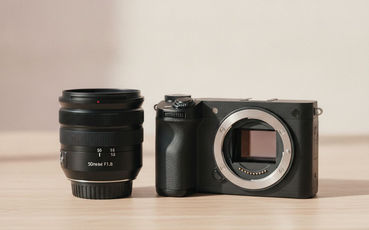 Ein 50-mm- oder 35-mm-Festbrennweitenobjektiv