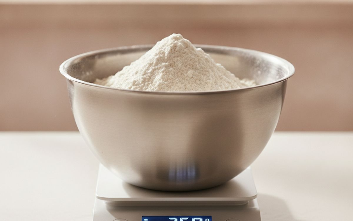A digital kitchen scale