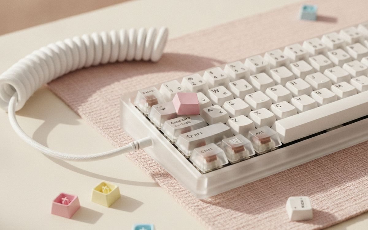 An open-box mechanical keyboard