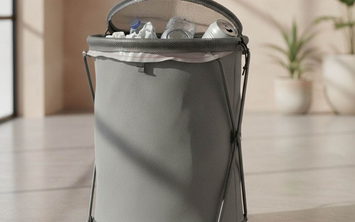Ein faltbarer Mülleimer