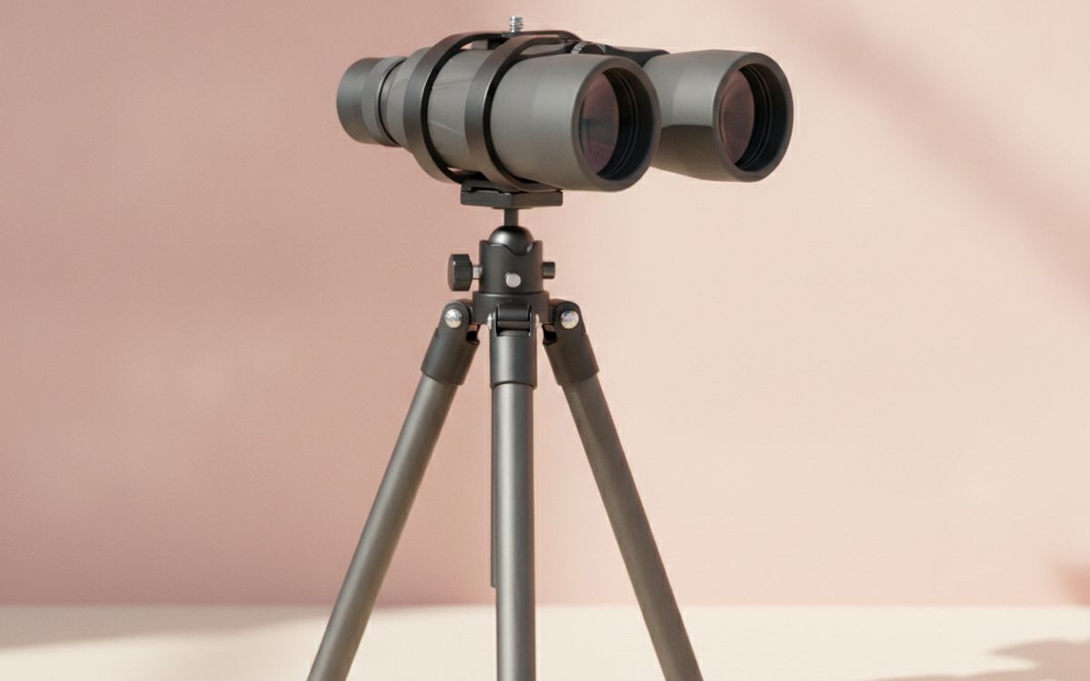 A binocular tripod adapter
