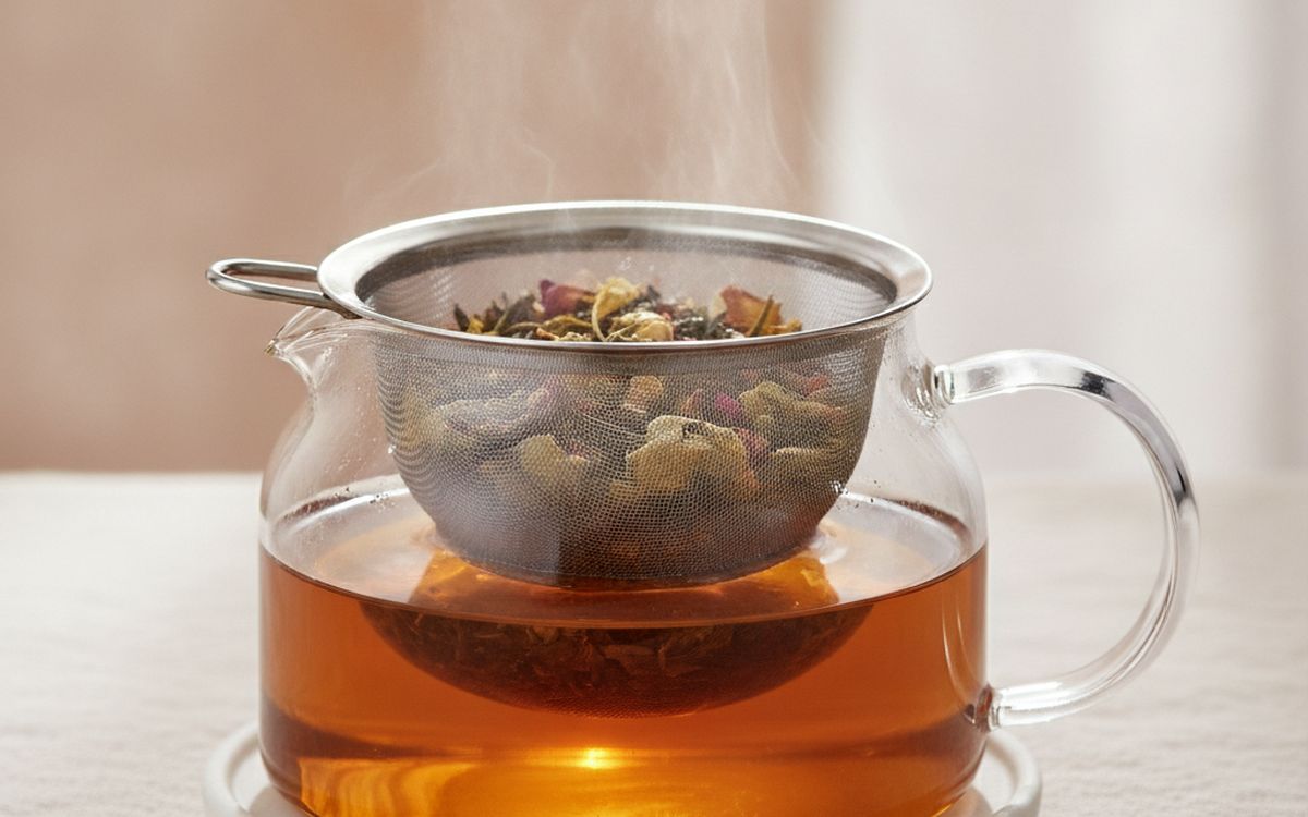 A roomy basket infuser