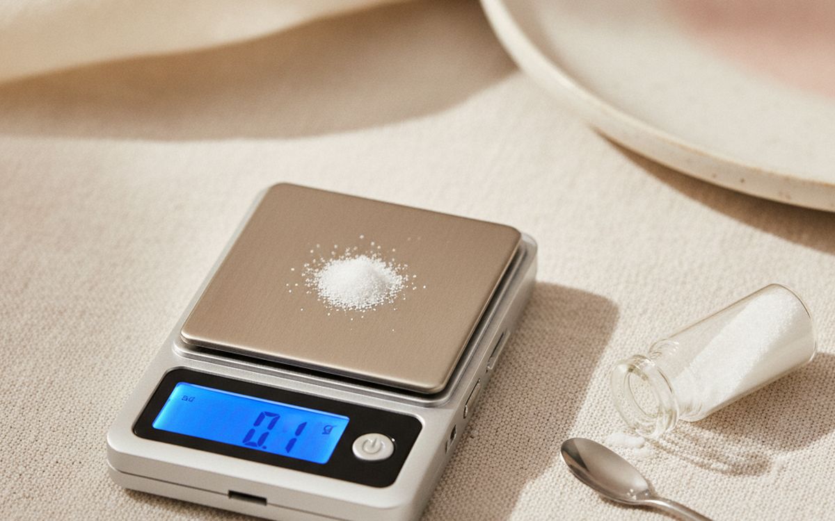 A 0.1g pocket scale