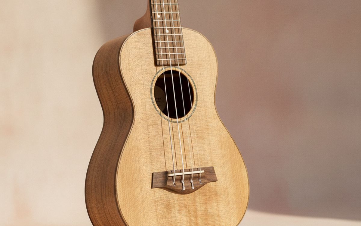 A concert-size ukulele from a known brand