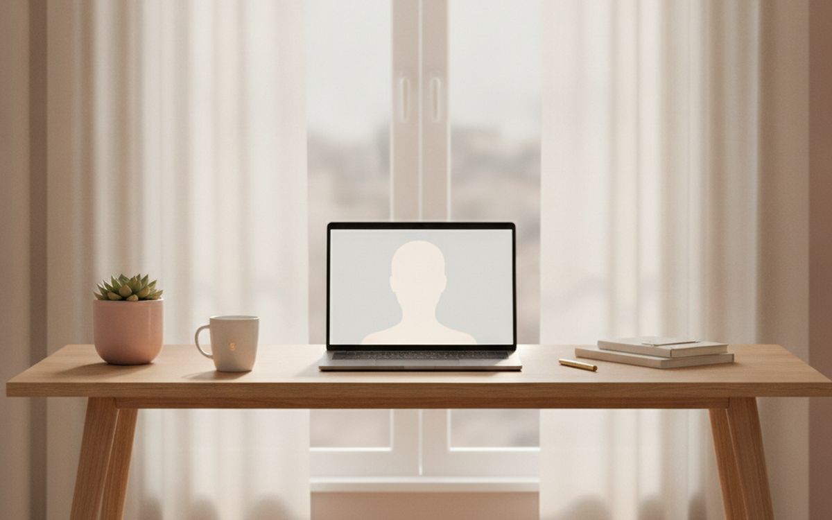 Facing the window, not sitting with it behind you