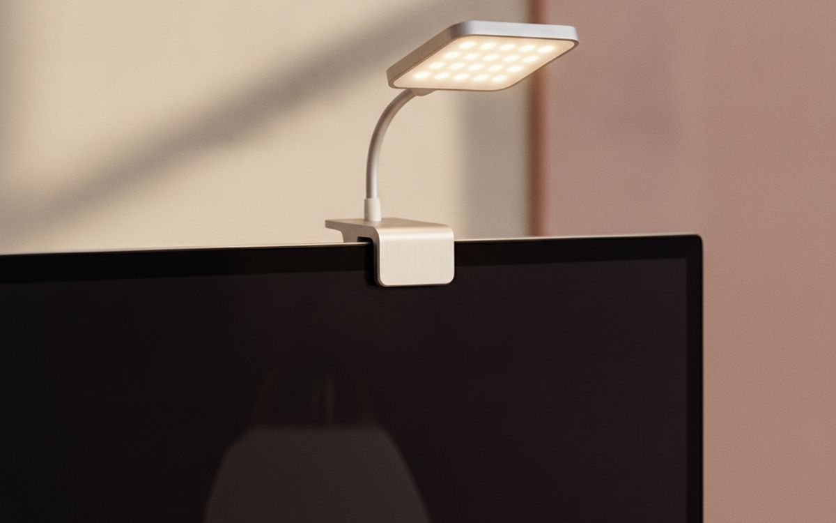 A small LED panel or key light