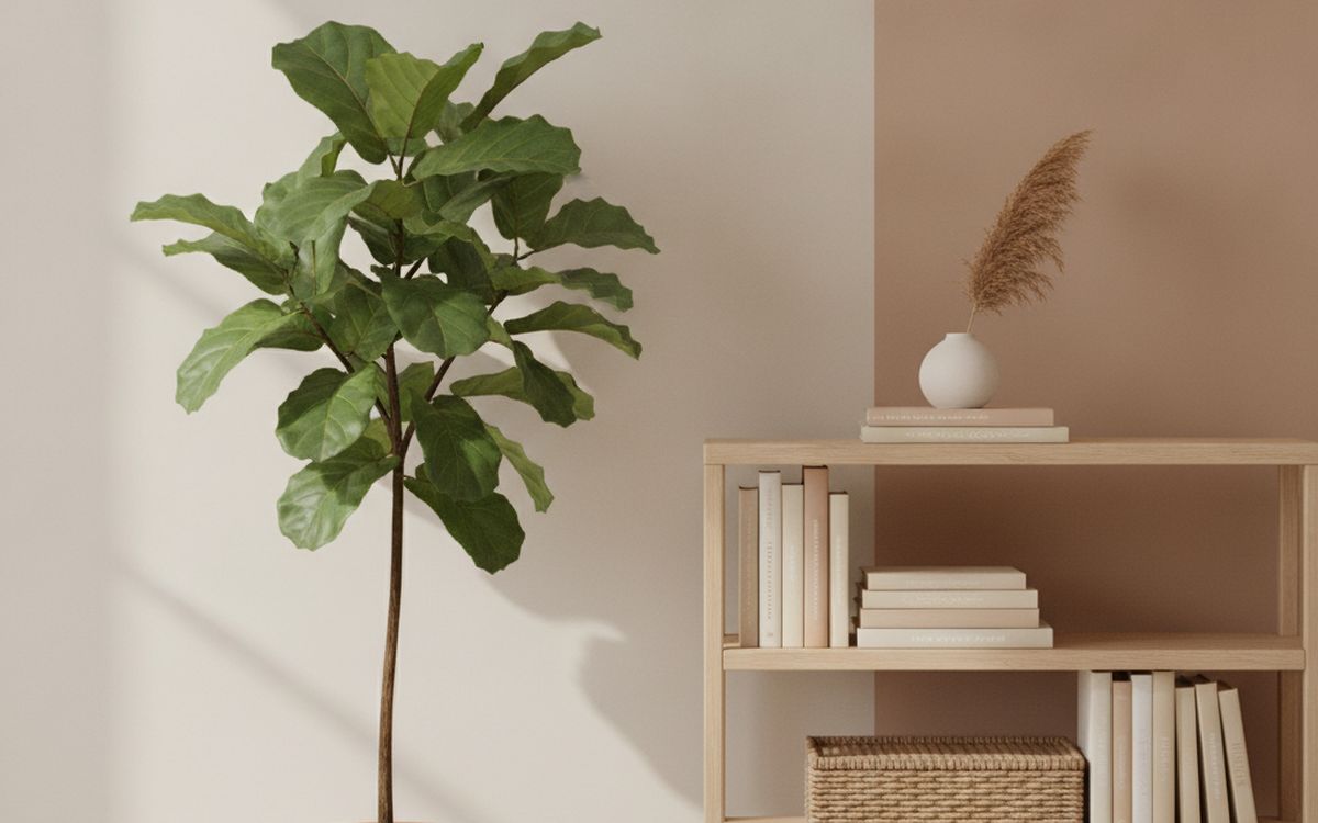 A tidy background or a simple backdrop