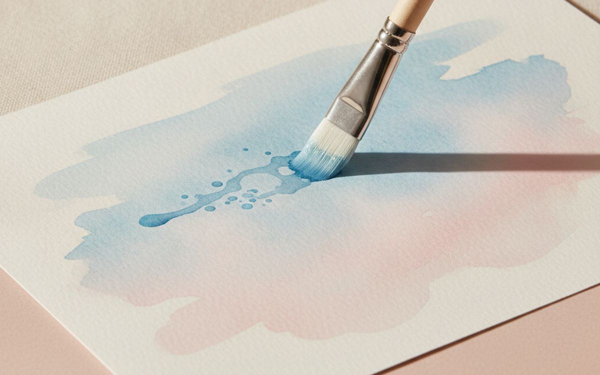 A flat wash brush