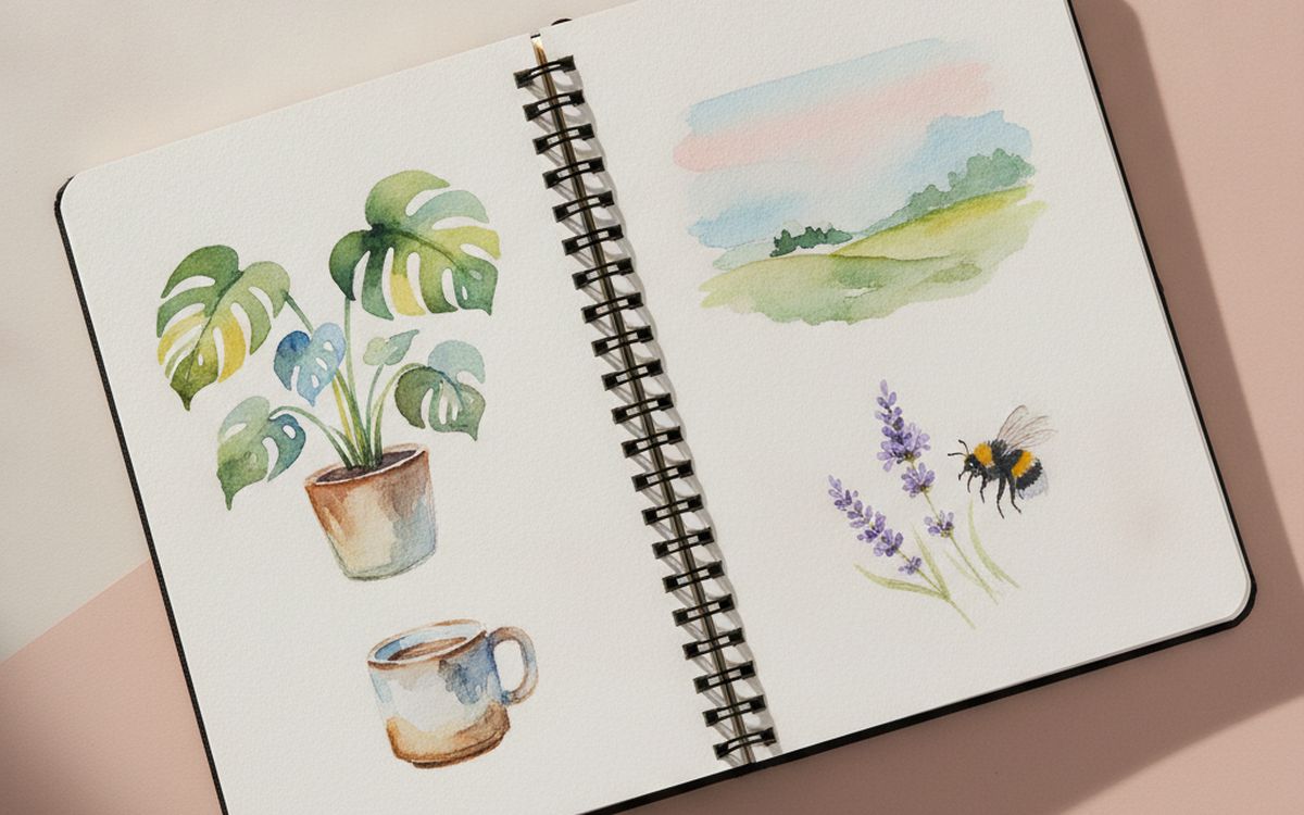 A travel sketchbook for watercolour
